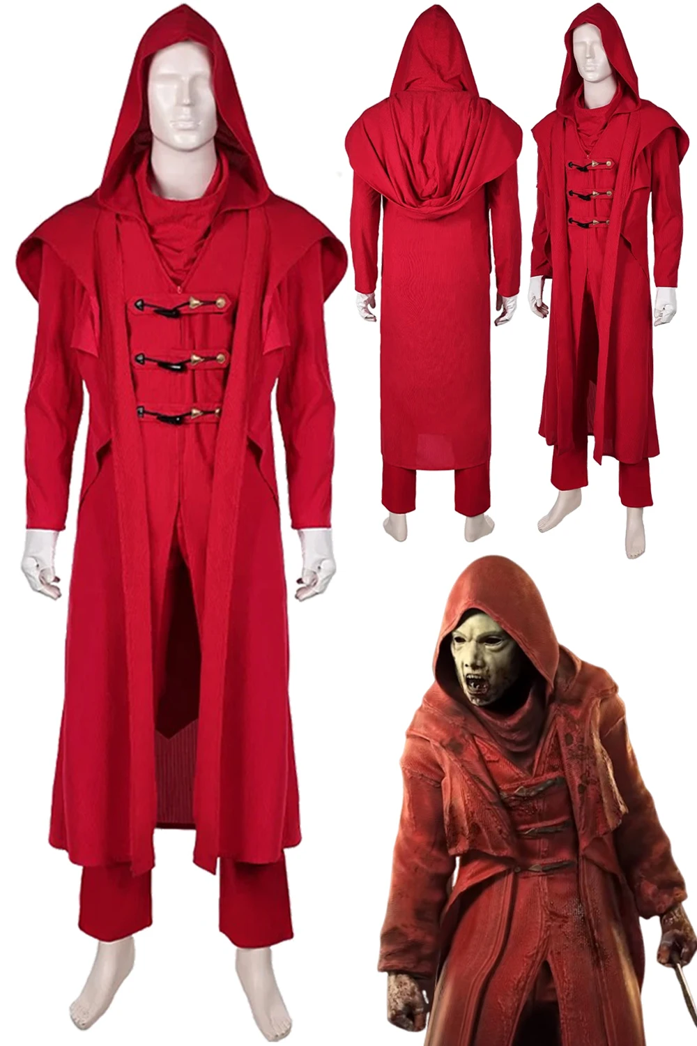 

Subliminal Menace Male Fantasia Cosplay Legion Costume Horror Game Dead By Daylight Coat Fake Collar Set Outfits Halloween Suit