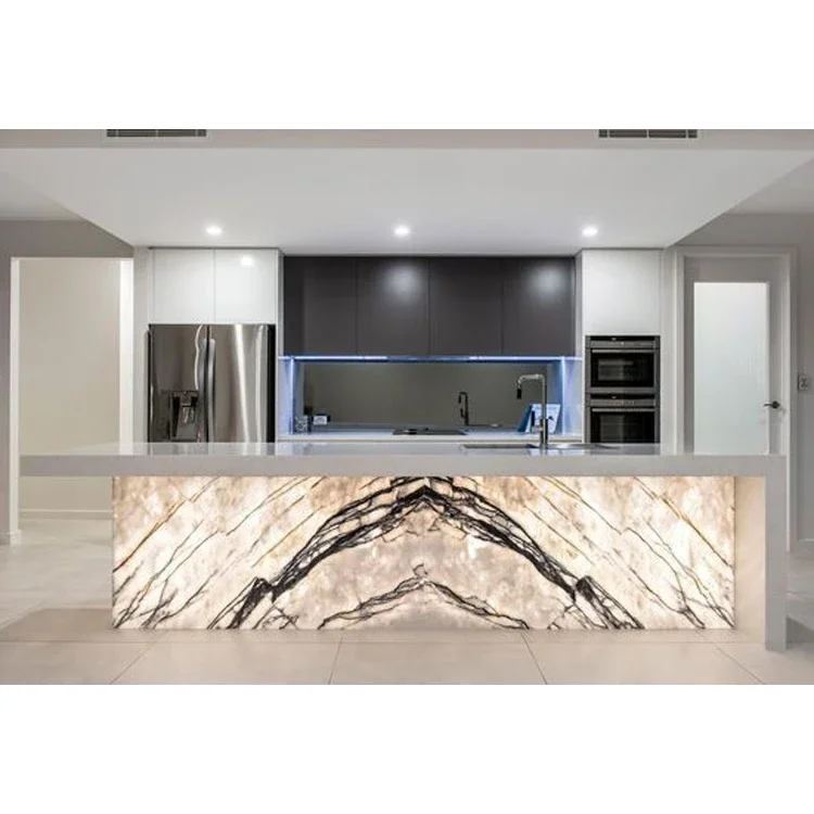 

western style luxury home bar counter onyx stone home kitchen island for sale