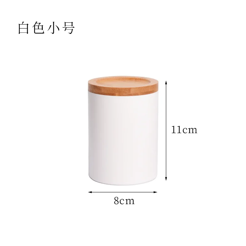 1PC Cosmetics Storage Box Makeup Organizer Bathroom Jar Jewelry Round Plastic Box Storage Container S/M/L