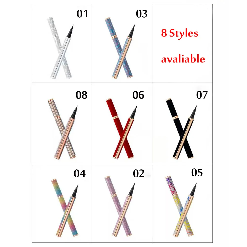 Waterproof Long-lasting Easy to use 2 in 1 Eye Liner Magic Lash Glue Eyeliner Pen Self-adhesive Eyeliner Colorful Adhsive Liner