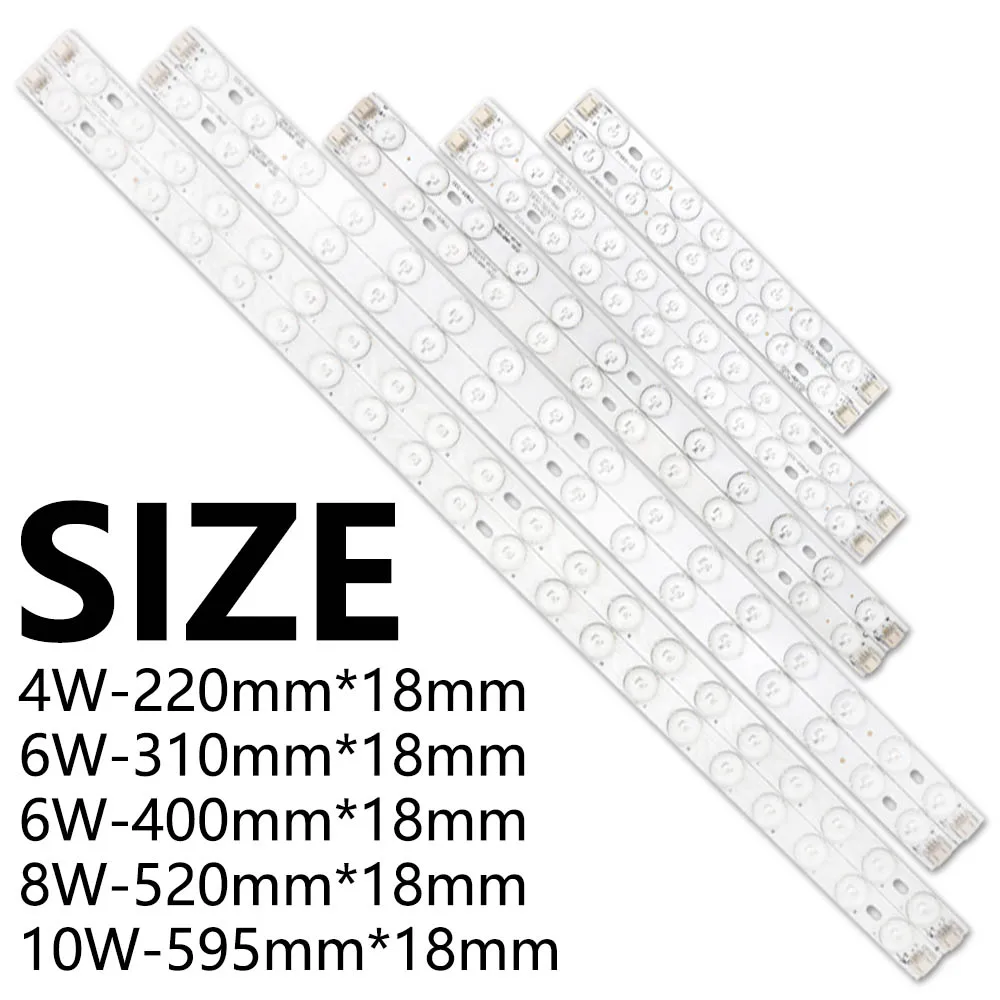 10pcs Three Color 2835 LED Light Module 4W 6W 8W 10W LED Bar Backlight Strip Lights Ceiling Lamp For Remoulding LED Tube Source