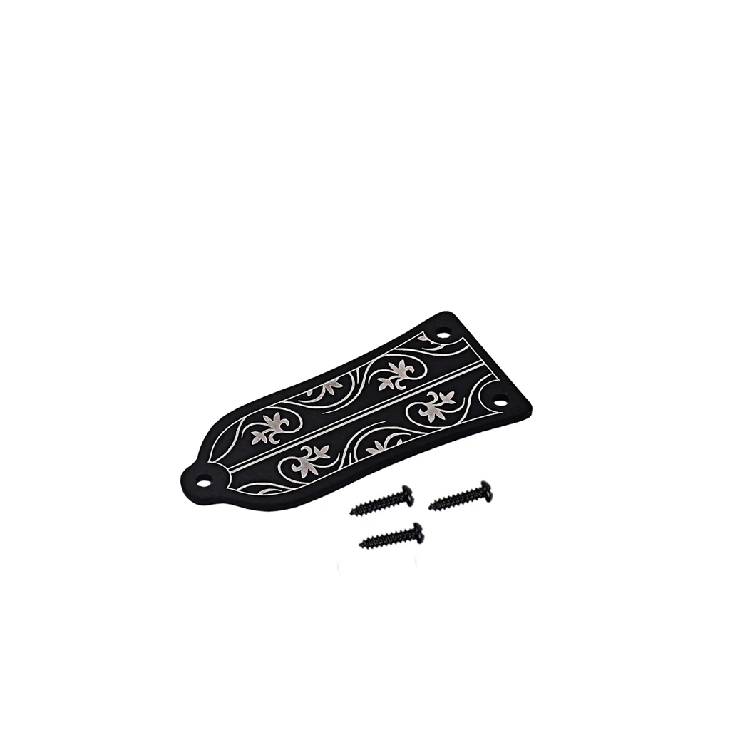 Black Plated Metal Guitar Truss Rod Cover Bell  Guitar Neck Plate  Acoustic Electric Guitar Replacement