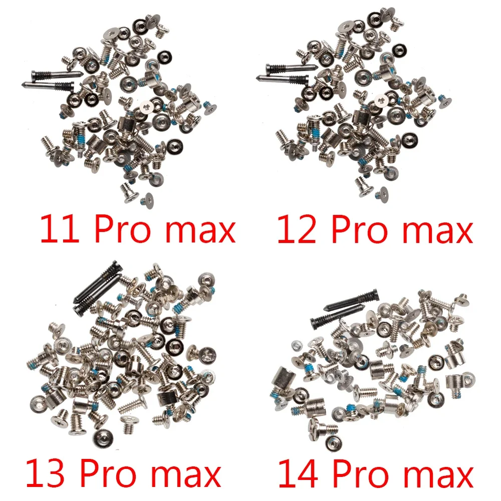 1set Full Screw Set for IPhone 7 8 7Plus X 11 11Pro 12 12 Pro 13 13 Pro Max  Repair Bolts Complete Kit Replacement Accessories