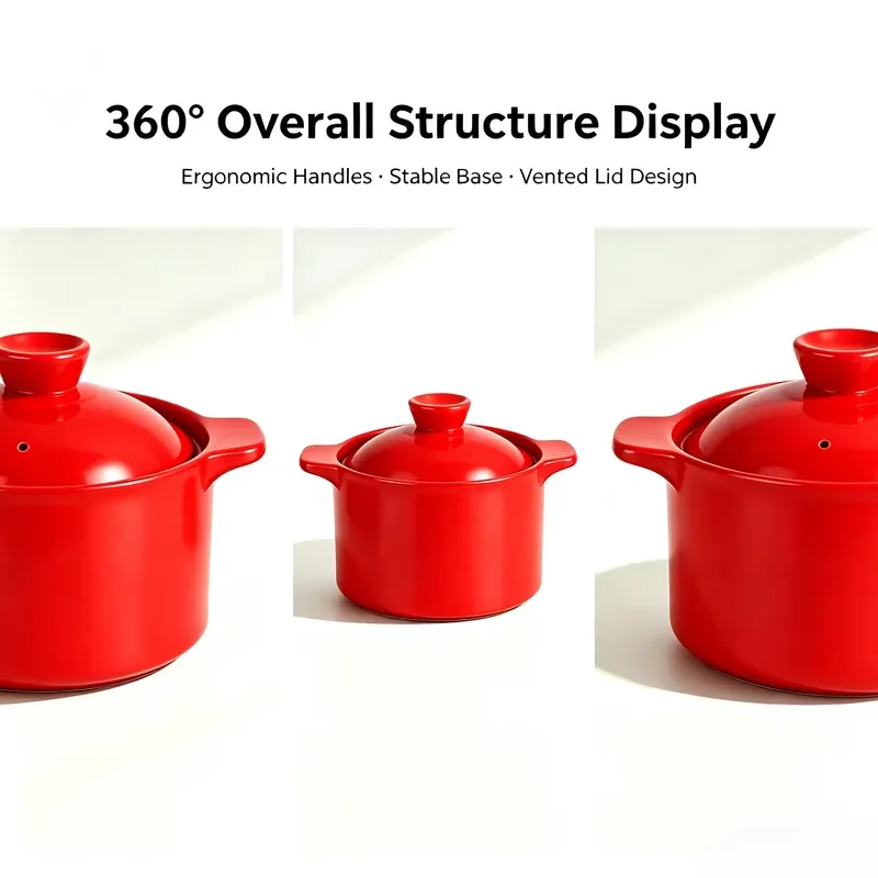 Durable Ceramic Coating 3 Piece Gas Stove Cookware Set Healthy Non Stick Pots And Pans For Home Kitchen Restaurant Cooking