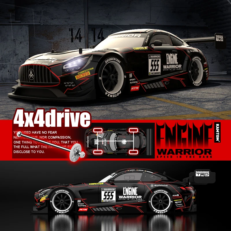 Drift Car 1:16 40km/h 2.4G Four-wheel High Speed 2 Sets of Tire Tail Classic Edition Professional Racing Rc Cars for Adults Gift