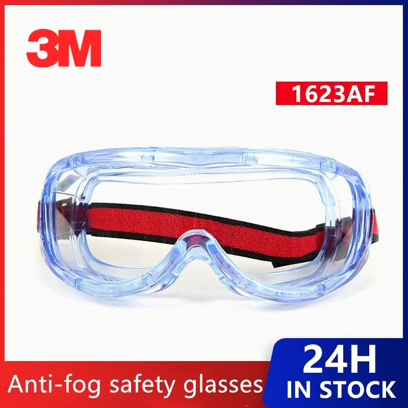 

3M 1623AF Anti Chemical Splash Goggles Anti Fog ANSI Z87 Safety Anti-UV Polycarbonate Goggles Vent Design Labor Glasses