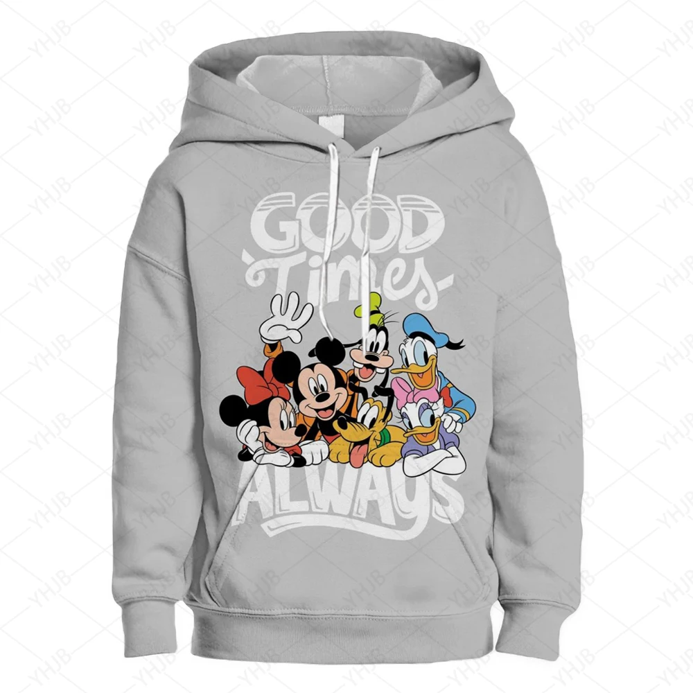 Neue Disney Mickey Mouse Hoodie für Jungen Mädchen Kinder Sweatshirts mittelgroße Cartoon Top lässige Werbe kleidung 160-