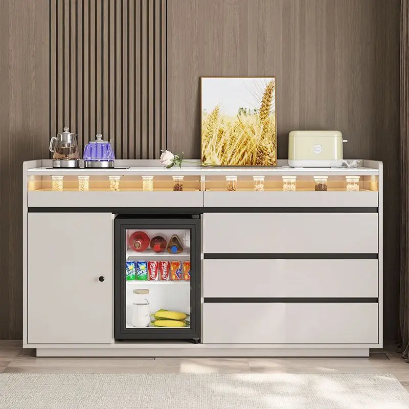 Refrigeration ice bar machine, integrated household cabinet with meals next to the sofa, small
