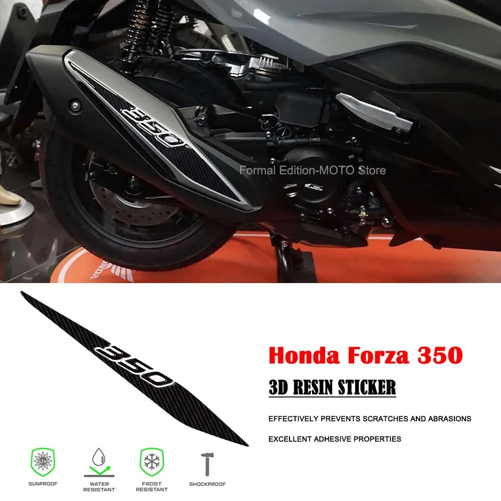 3D Gel Sticker Waterproof Decorate Sticker Protecting Muffler Crankcase Compatible for Honda Forza 350 2022-2023