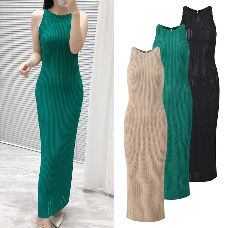 

Лето 2025 г., длинное трикотажное платье Faion, облегающее талию, с завязками на талии, круглый, с высокой талией, с клеевым шифоном и принтом Dr