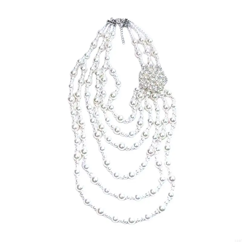 634c Funcola per perle e orecchini set Women's Funls Pearls a strati e Collezione