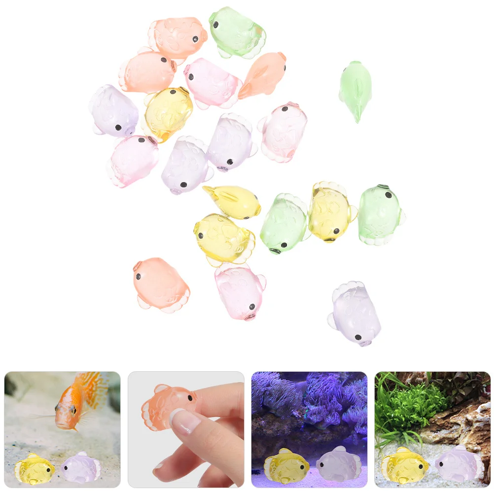 

40Pcs Mini Resin Fish Ornaments Delicate Marine Style Decorations for Micro Landscape Aquarium Sea Fish Tank Decor