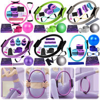 11Pcs Yoga Set Multifunctional Workout Accessories Yoga Ball/Figure 8 Resistance Band/Yoga Band Ergonomic for Stretching