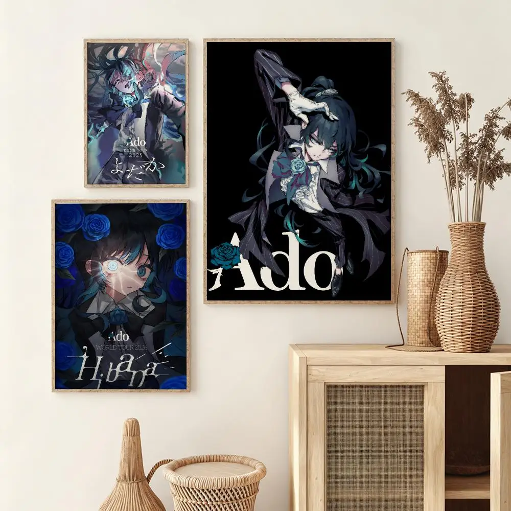 Japanese singer A-Ado Poster Wall Stickers HD Painting Self Adhesive Art Decals for Bedroom Living