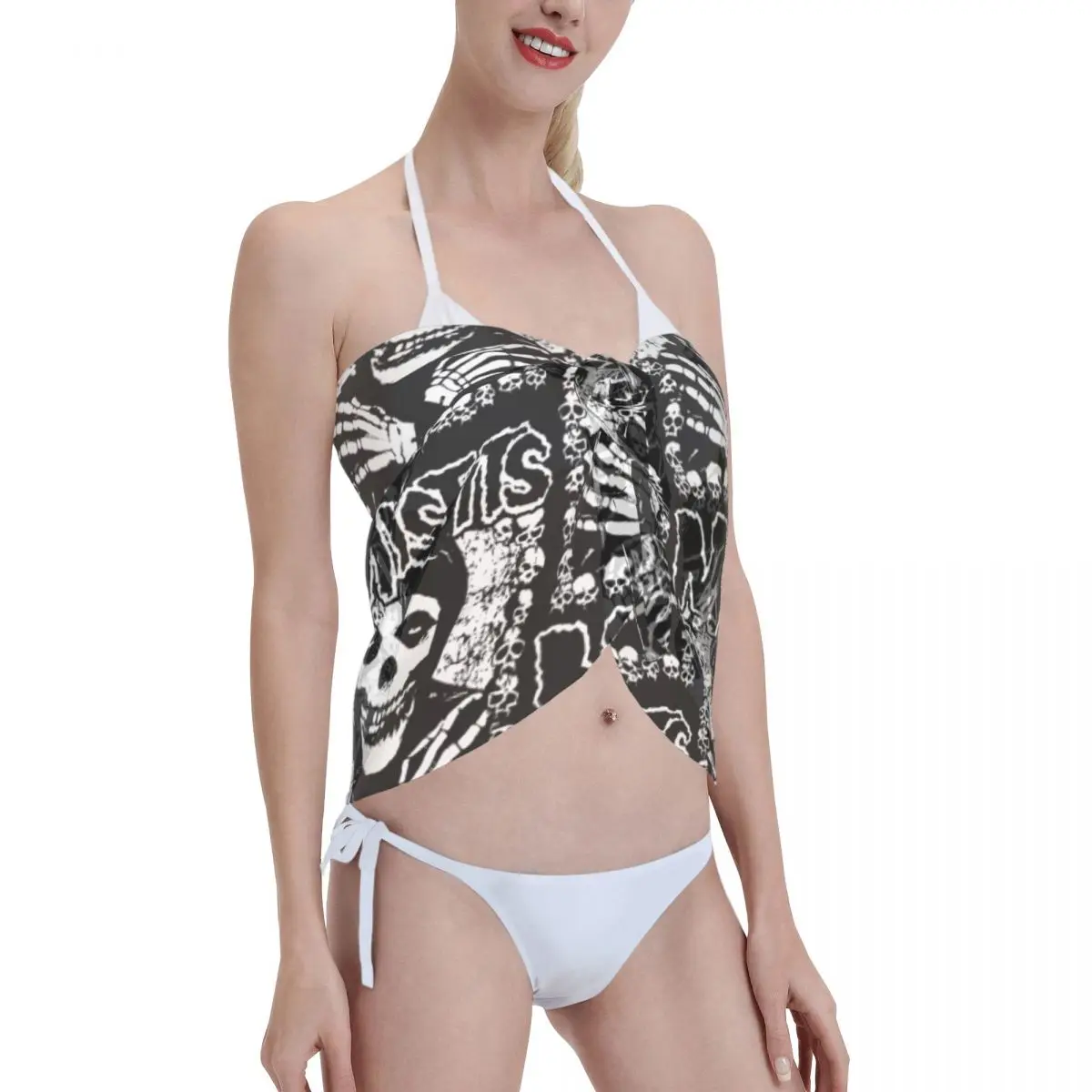 Sarongs courtes personnalisées pour femmes, enveloppe de plage imprimée en 3D, pour maillots de bain, robe portefeuille pour Bikini, Cover-up pour maillot de bain