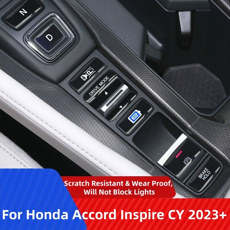 For Honda Accord / Inspire CY3 e:PHEV 2023-2026 Gear Shift Steering Wheel, Gear Shift Light Control Button Protection Sticker