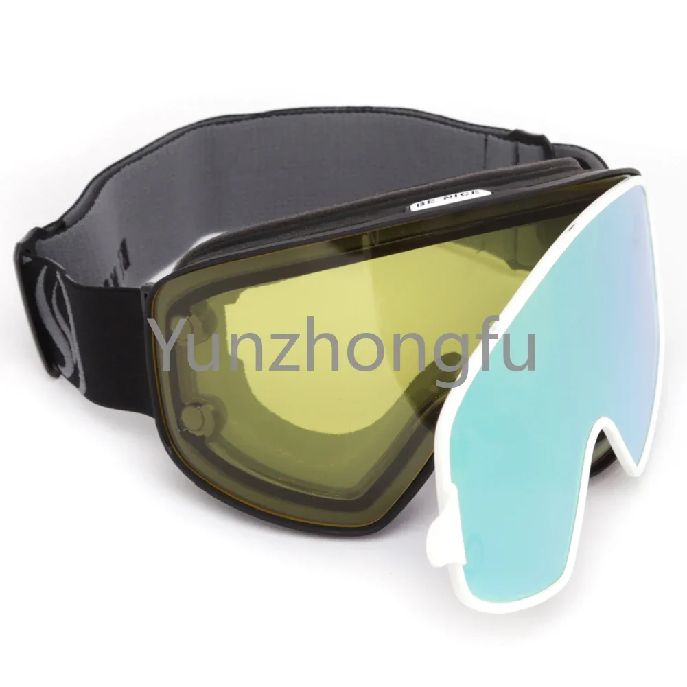 Impact Resistance Removable Double Winter Lens Large Sports Cylinder Anti-uv Snow Skiing Safety Glasses Eye Windproof Ski Goggle