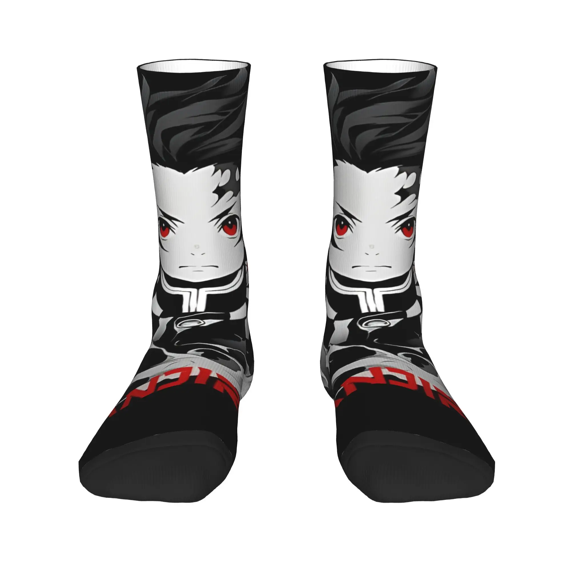 Funny Sock Bandai Demon Slayer Tanjiro Demon Slayer Rock Quality Pattern Printed Men Crew Socks Casual Men's Socks