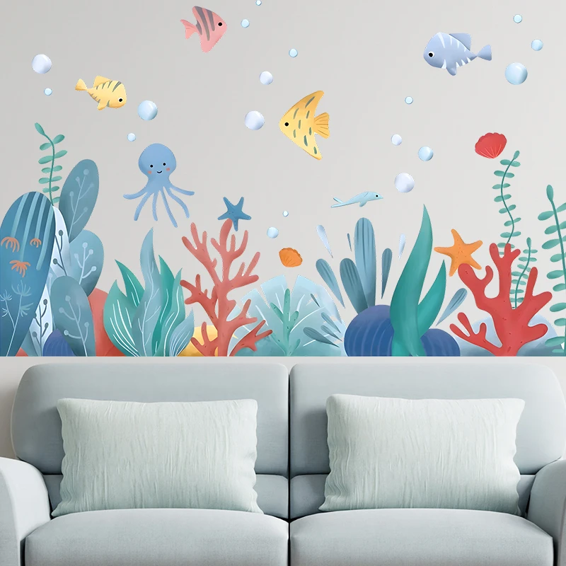 

Colorful Sealifes Fishes Bubble Wall Sticker For Kids Bedroom Bathroom Decoration Ocean Mural Art Diy Home Decals Pvc Poster