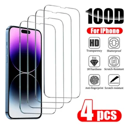 4 SZTUKI szkła hartowanego do iPhone'a 14 Pro Max 14 Plus 14Pro Screen Protector do iPhone'a 13 15 12 11 Pro Max 12Mini 13 Mini Glass