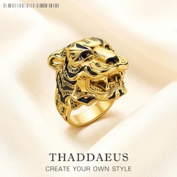 Ring Golden Tiger Rebel Fine Jewelry For Women Men,2022 Brand New Personal Lucky Gift In 925 Sterling Silver