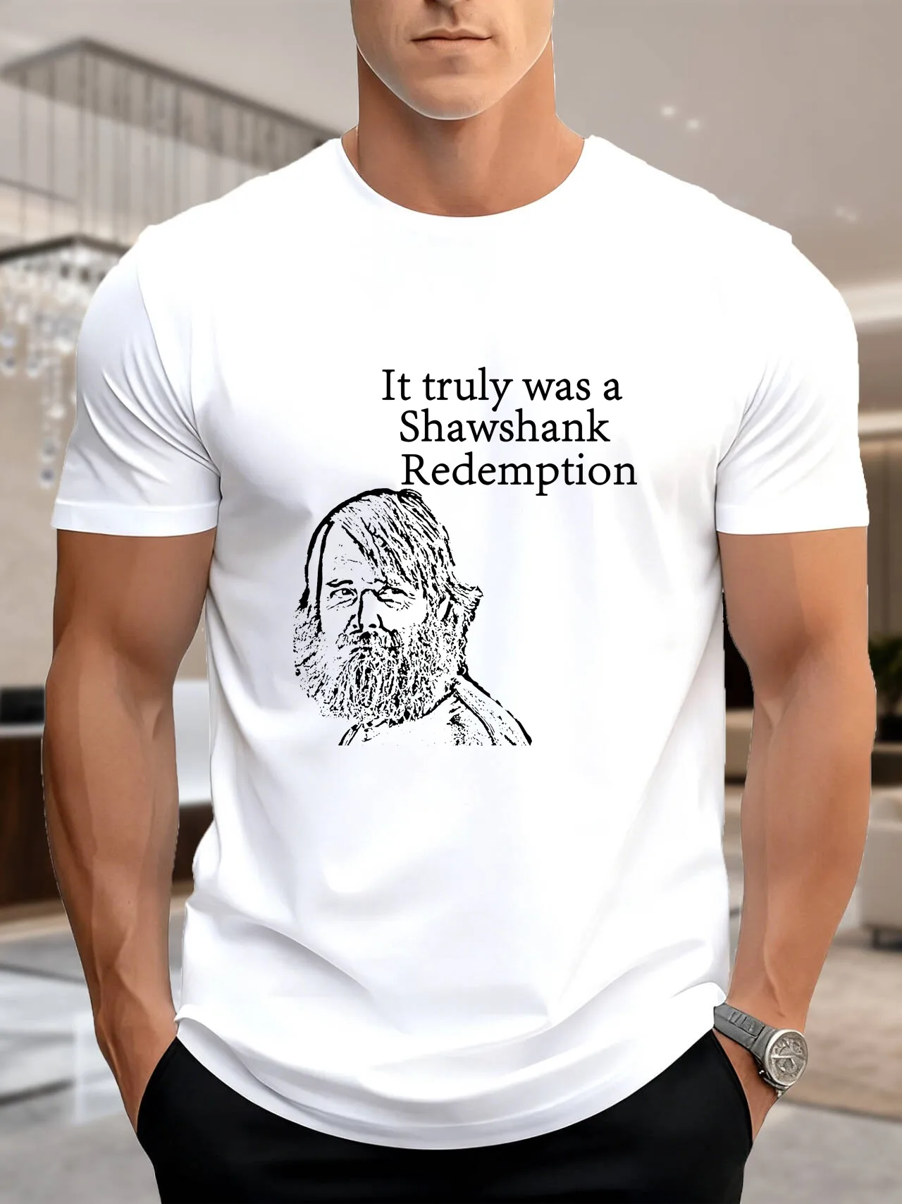 جديد وصول أزياء الرجال المطبوعة تي شيرتات قصيرة الاكمام أسود أبيض تصميم مربع 100٪ القطن تنفس عارضة تنوعا Ult