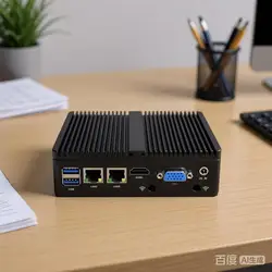 금속 케이스 미니 PC 데스크탑 컴퓨터, 인텔 N2840, Pfsense DDR3L Msata SSD 2Lan 2COM VGA HD 디스플레이