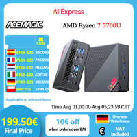 ACEMAGIC AM06Pro Mini PC AMD Ryzen 7 5700U 32GB DDR4 512GB SSD Mini Computer 4K Triple Display Dual Ethernet WiFi6 BT5.2