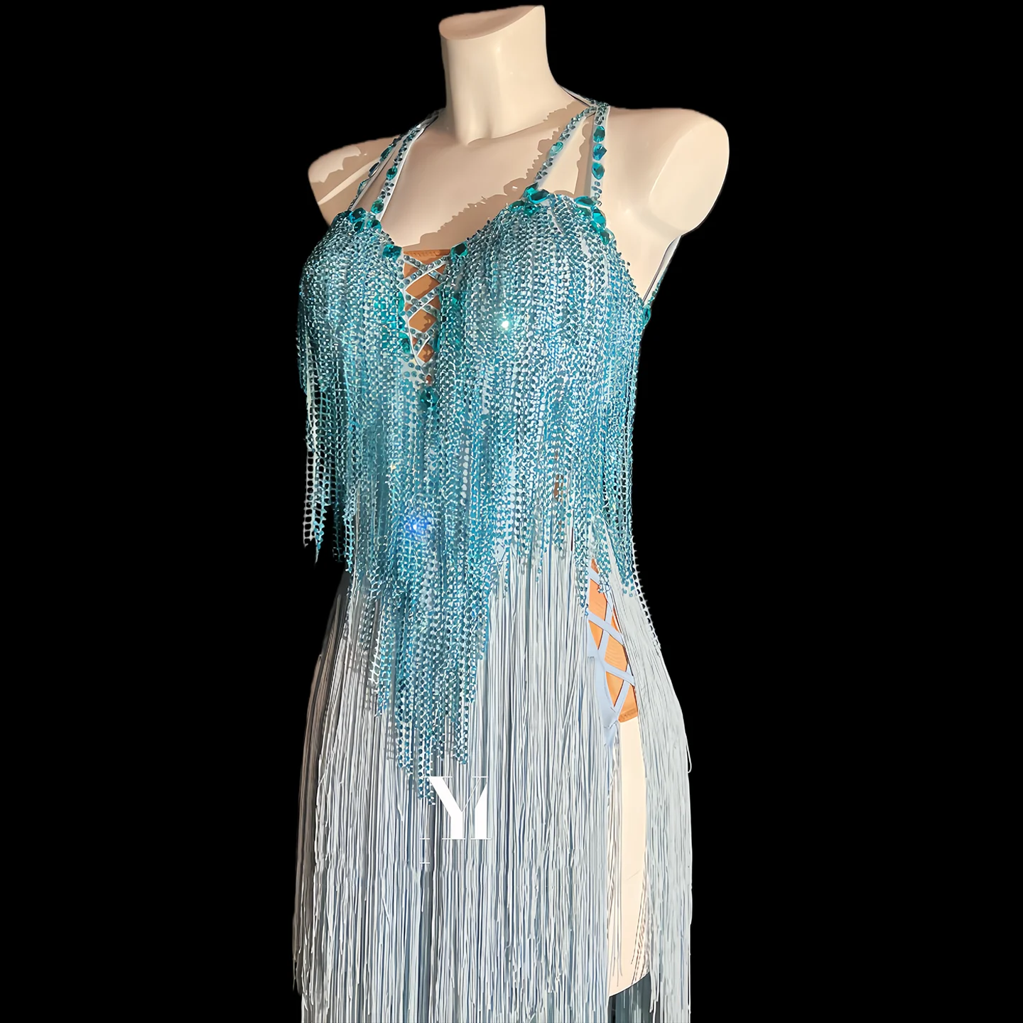 Latin dansers, volwassenen en kinderen, hoogwaardige op maat gemaakte raster kwastje bloemenjurk, jarretel tango samba ab stenen jurk