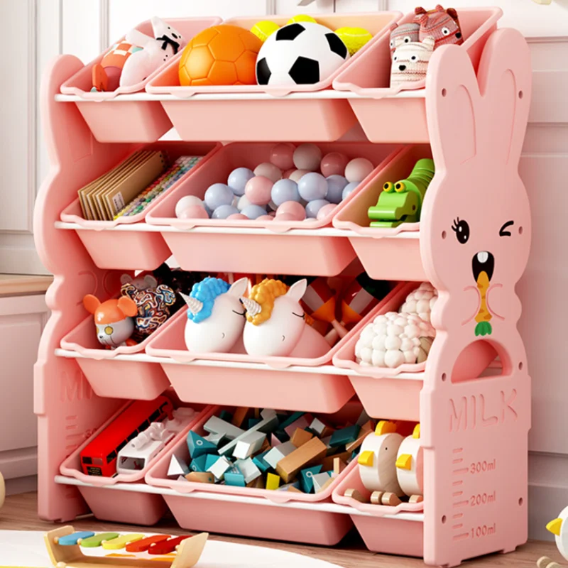 Wholesale Cheap Anti-Slip Plastic Kids Toy Rack Household Children Storage Cabinet