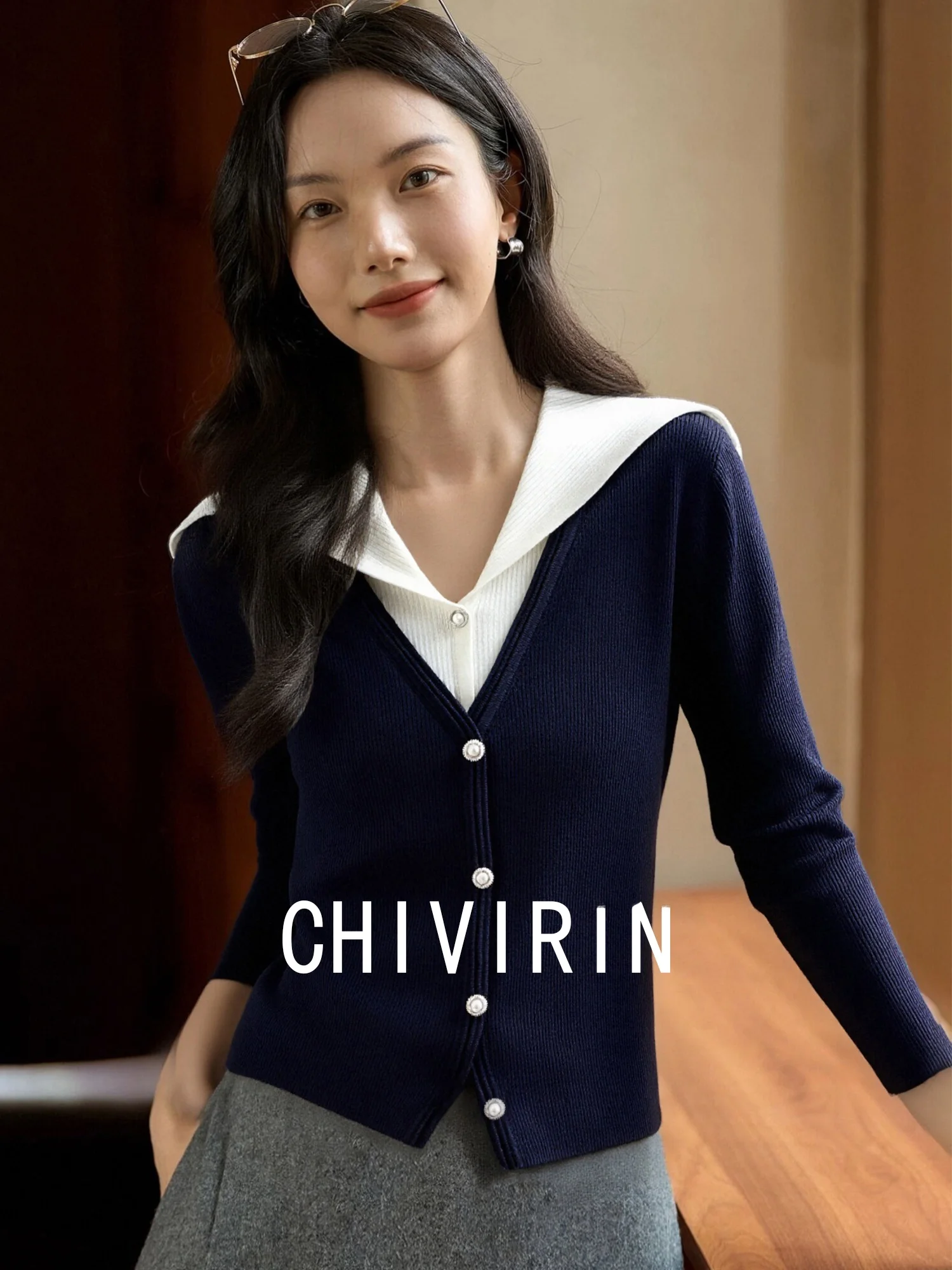 

Pearl Buttoned Long Sve Knitted Cardigan Women's Faion Layering Top Spring Autumn New Sle Comfortable Warm Sweater