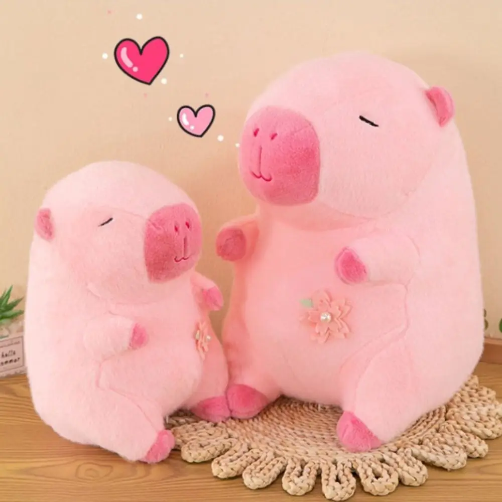 

Simulation Pink Cherry Capibara Plush Doll Cute Doll Cloth Doll Sport Capibara Plush Toys Soft 30cm/40cm/50cm