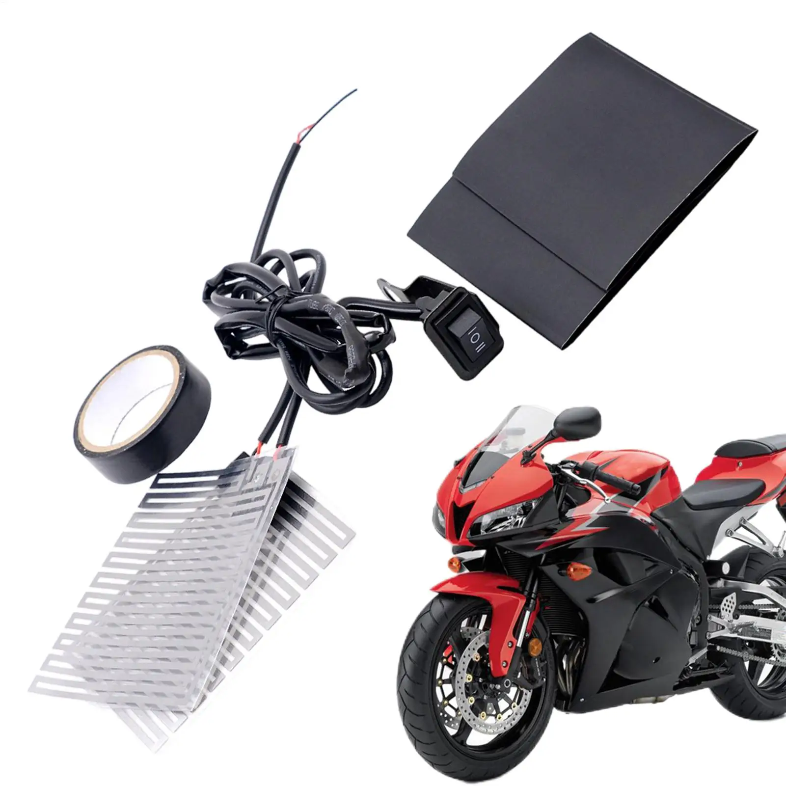 Heated Motorcycle Grips 12v Thermal Heater Winter Grip Cover ATV Hand Warmers For Dirt Bike Scooter Winter Cold Weather Driving
