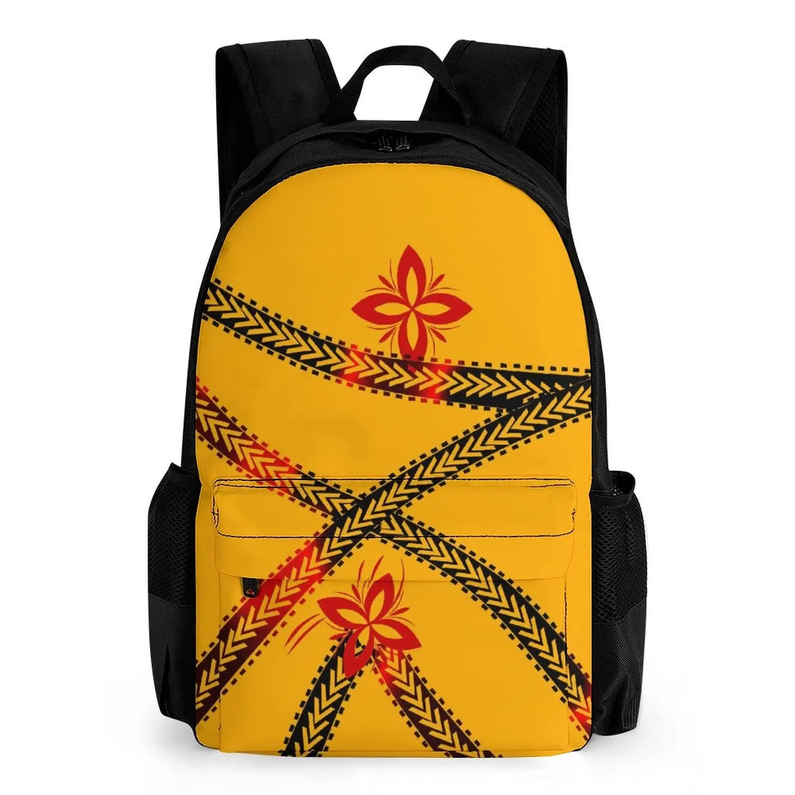 

Polynesian Custom Tropical Schoolbag Coral reef Design Water Resistant Fabric Sleek Pockets Campus Daily