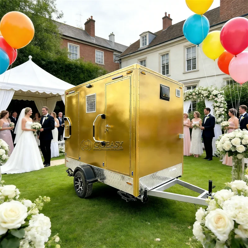 

Customizable Outdoor Luxury Restroom Trailer – Sophisticated Mobile Toilet with Shower and Easy Mobility