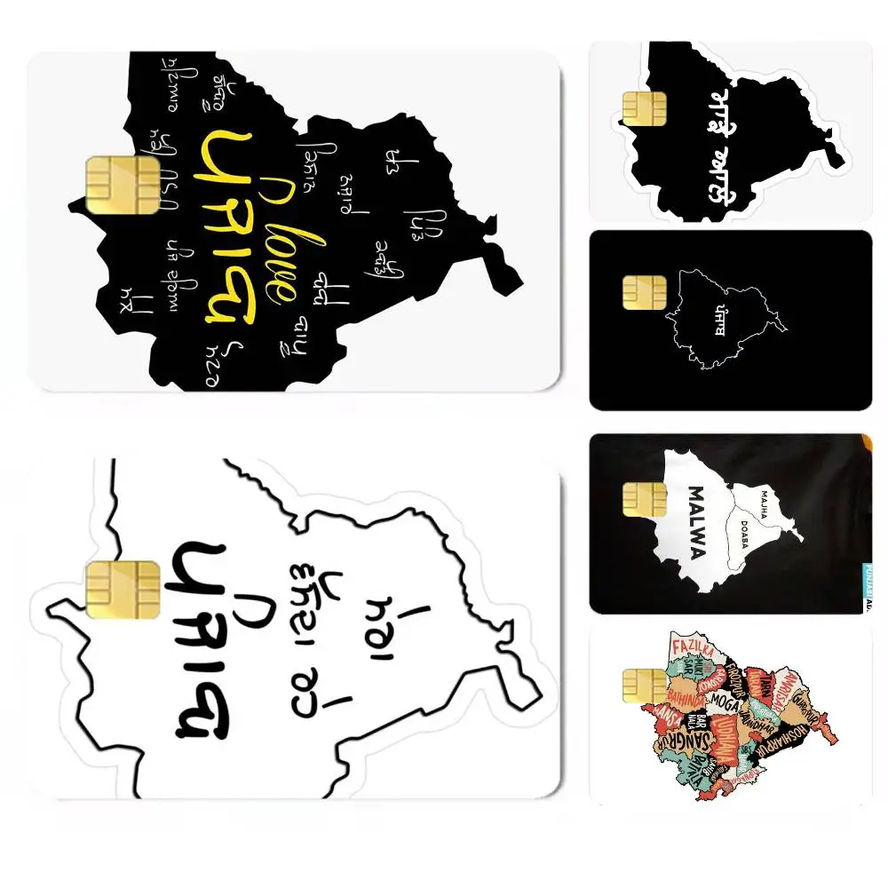 Punjab-B Map-p Credit Card HD Stickers Premium matte film effectively prevents fingerprints and daily abrasion.