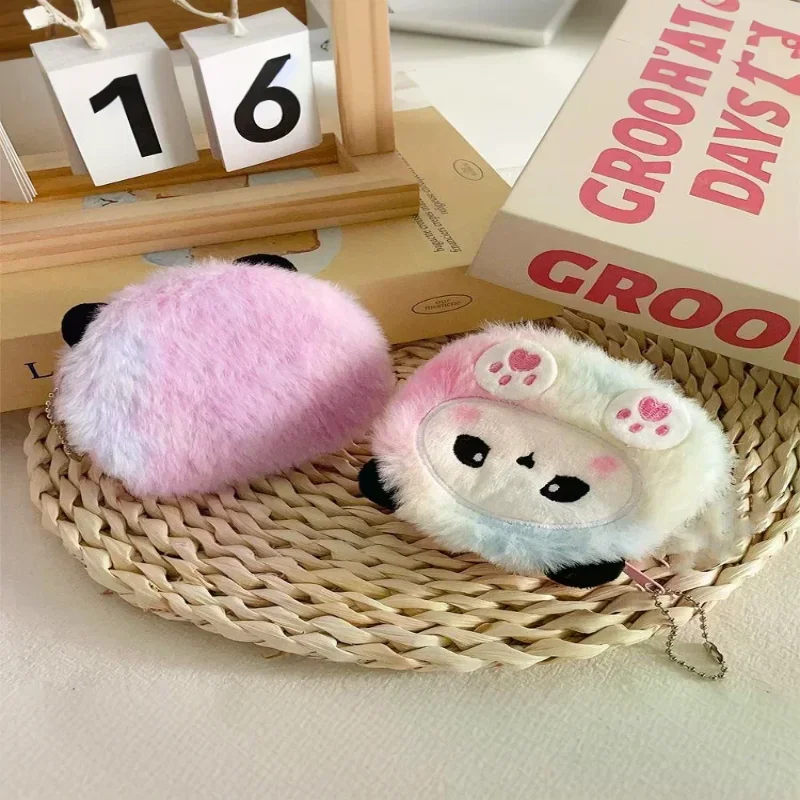 الكرتون الملونة الباندا أفخم محفظة نسائية للعملات المعدنية المفاتيح لطيف حقيبة التخزين المتنوعة Kawaii حقيبة صغيرة قلادة اكسسوارات الديكور #6