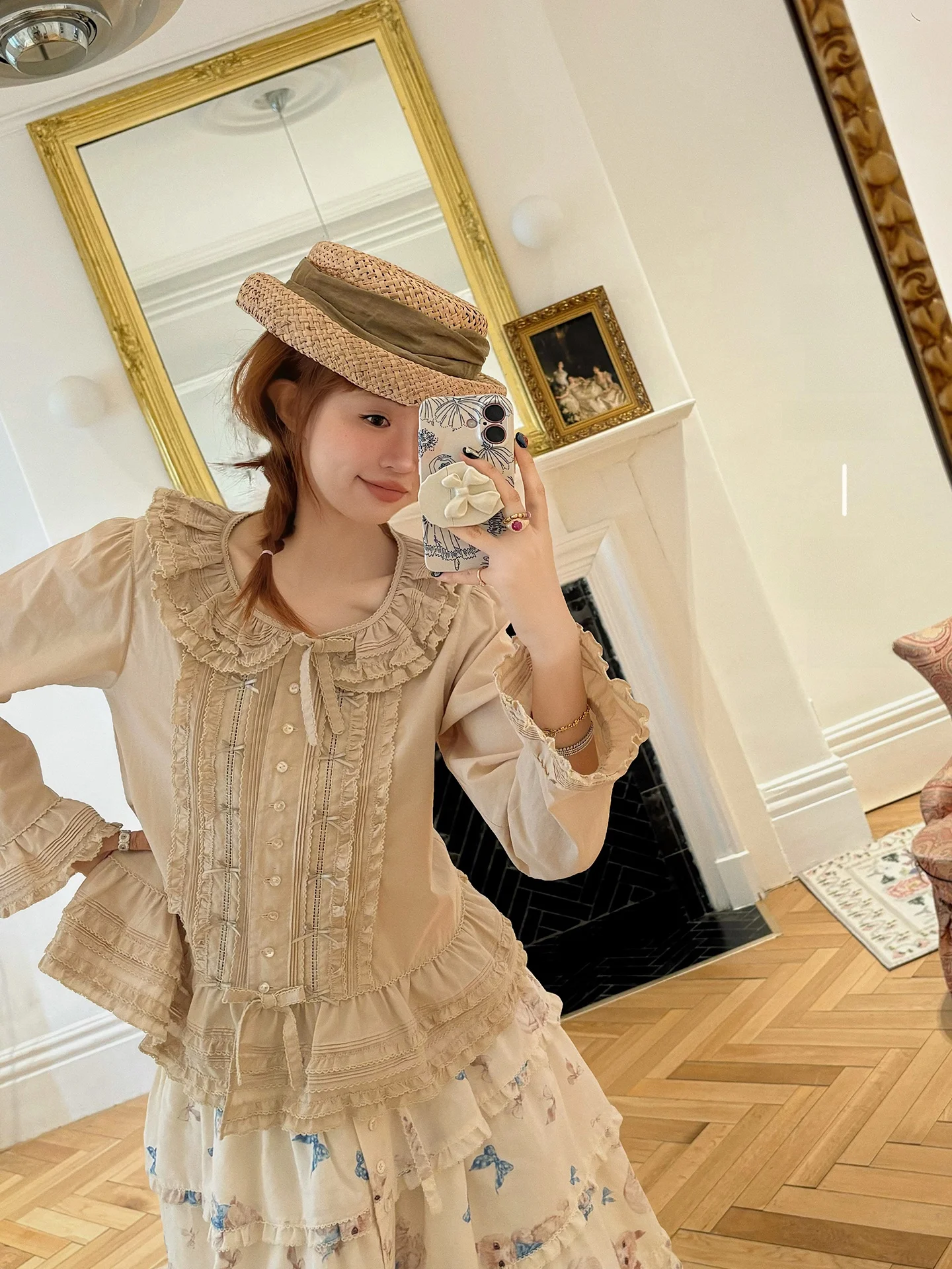 

Рубашка Pinkhuse Gentle Girl Heart Cherry Dye Tea Color, изготовленная на специальном оборудовании для тяжелой промышленности, реальный товар, более чем на 20% больше, чем на фото.