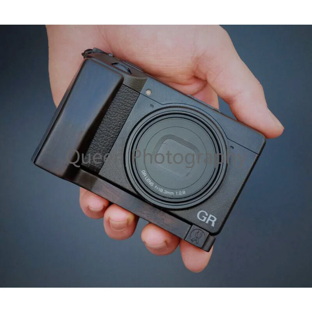 Drewniany aparat ściskacz L stojak na talerze do Ricoh GR III GR3 GRIII ręcznie robiony drewniany sprzęt do studia fotograficznego zacisk