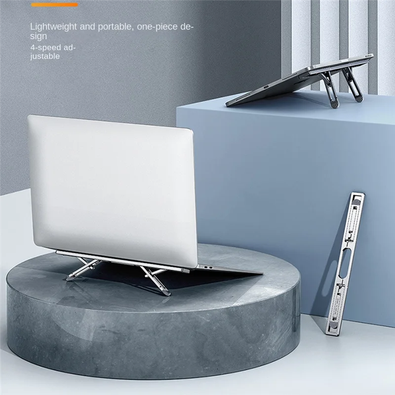 Aluminum Vertical Laptop Stand for MacBook Air Pro Adjustable Holder Riser Foldable Portable Notebook Stand Gray A002