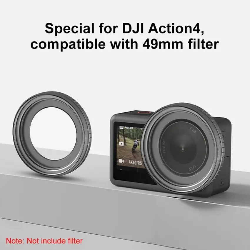 Variable ND Filter ND2-400 ND1000 Neutral Density & Lens Adapter Ring For Dji Osmo Action 4 Camera