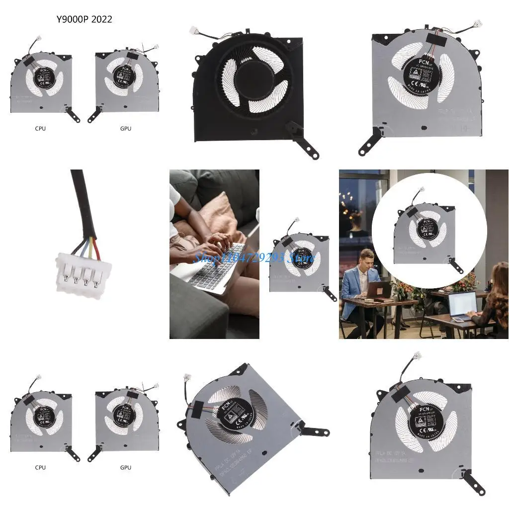 

Y2GD Efficient CPU GPU Fan Cooling Fan for Y9000P Laptops Cooler Fan Heat Sink