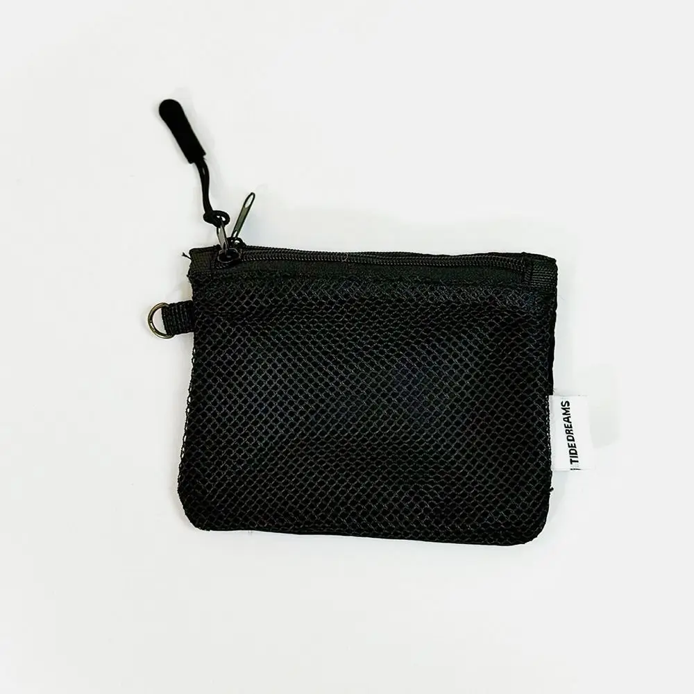 Double Zipper Mesh Storage Bag Large Capacity Space Saving Mini Makeup Pouch Square Double-layer Travel Cosmetic Organizer