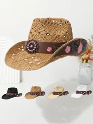 men/women Woolen jazz top hat stage show Holiday party Western cowboy straw hat Four seasons British style Pure handmade straw