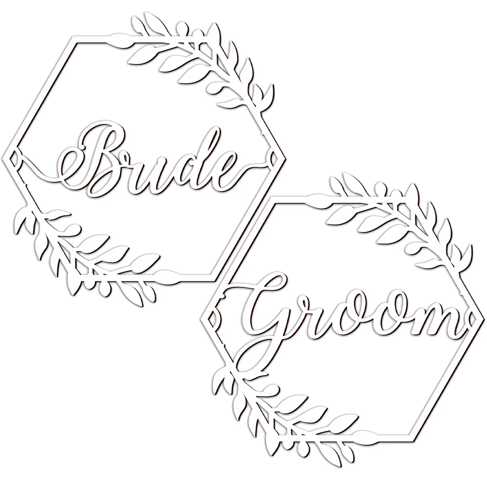 

Wedding Chair Decoration Bride Groom Chairs Reserved Signs Seat Welcome Country French Bohemian Autumn Decorations Photography