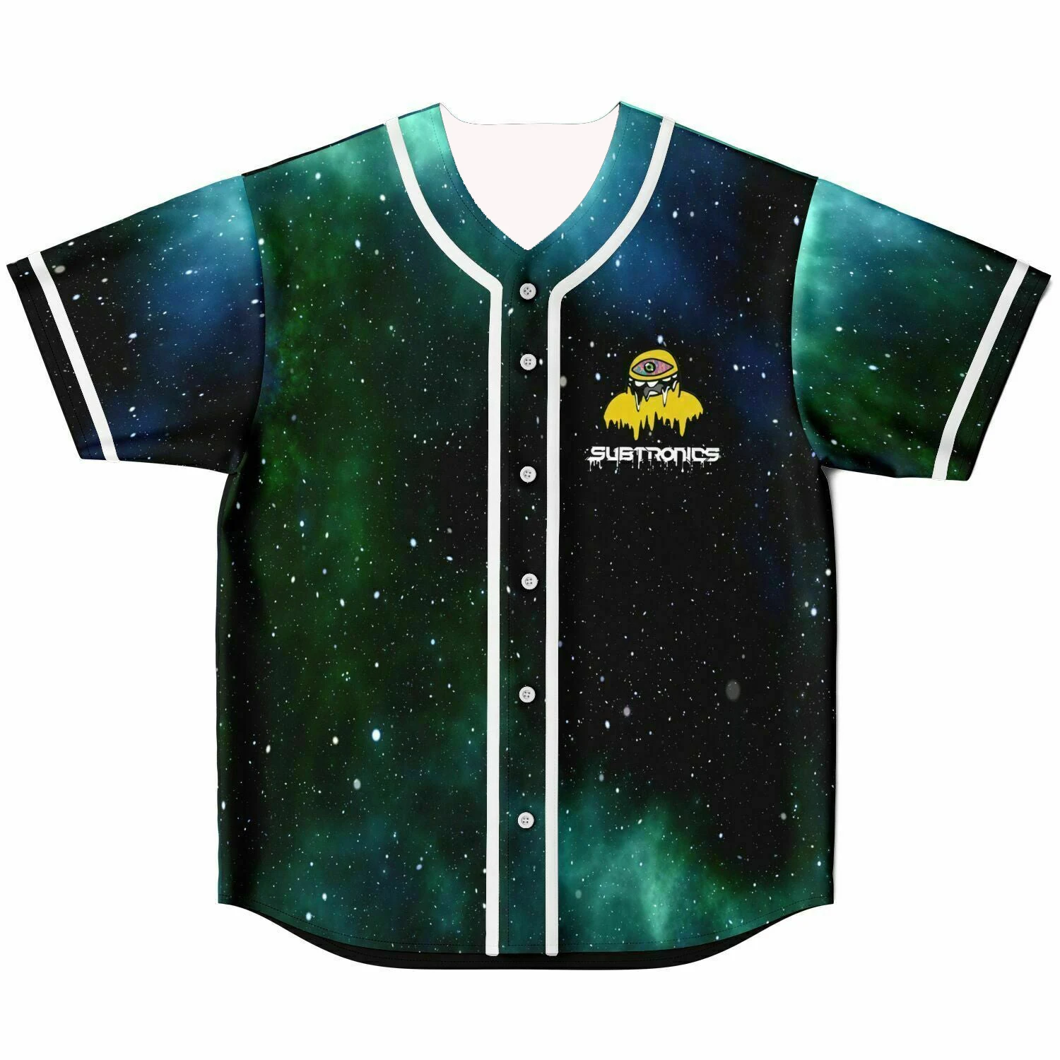 Subtronics Reversible Baseball Jersey Harajuku Thin button Baseball Uniform Baseball Jersey Fro EDM