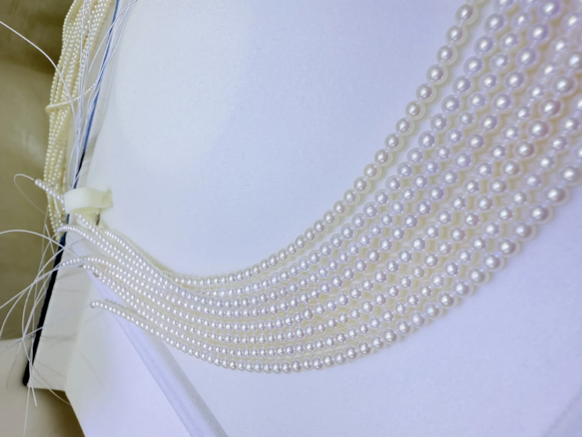 

Rare Large mini 3-4mm South Sea round white multicolored Pearl Necklace 16-36inch 925s Wholesale in large quantities