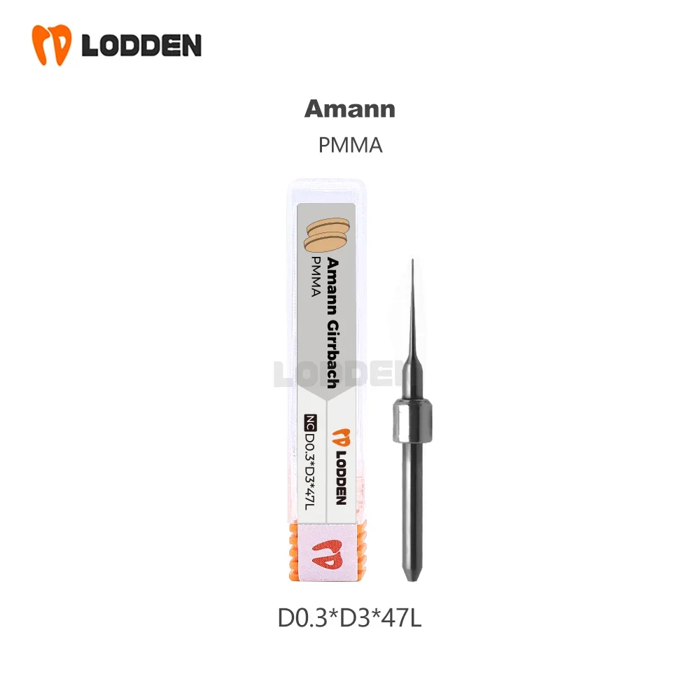 Lodden Dental Milling Burs Amann Girrbach DC Coating Zirconia Grinding for CAD CAM Milling Machine 0.3/0.6/1.0/2.5