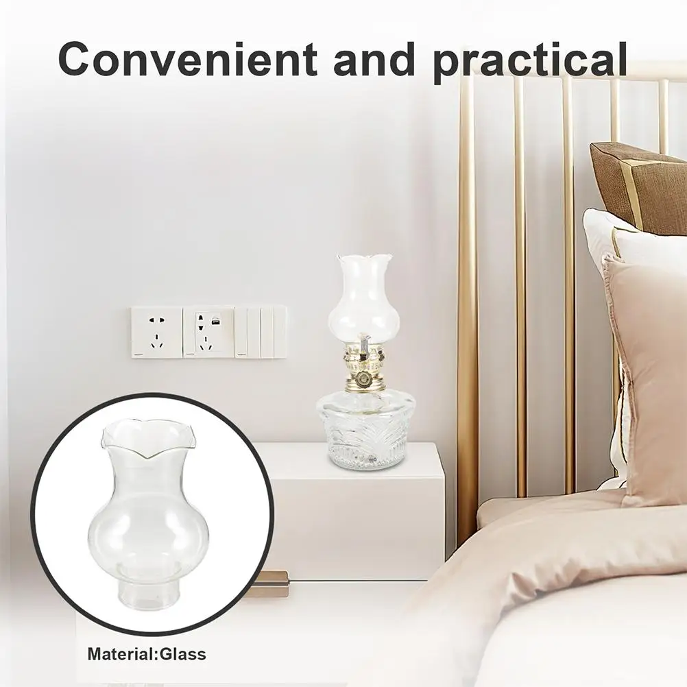 2 stücke Glas Lampenschirm Für Öl Lampe Ersatz Lampe Schornstein Glas Kerosin Lampe Schornstein Klar Lampe Abdeckung Für Öl zylinder
