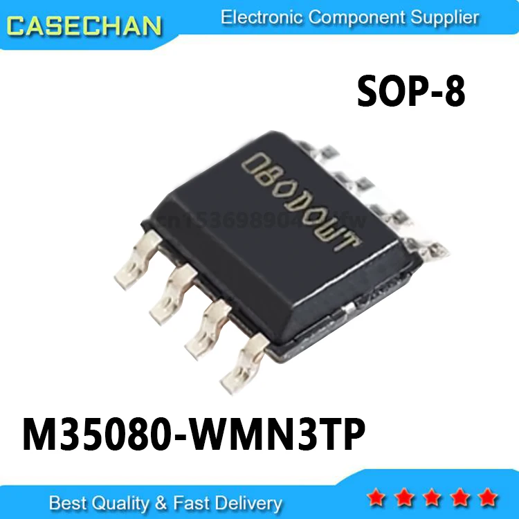 10PCS New and Original  M35080MN3 35080  080D0WQ M35080-WMN3TP SOP-8 